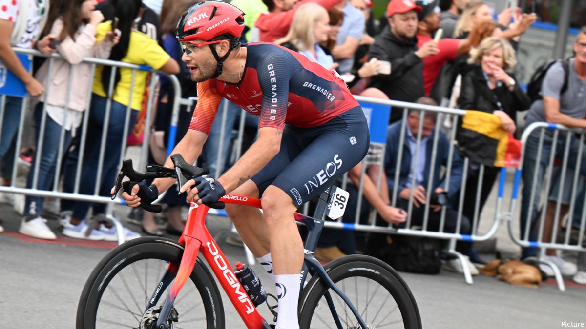 Filippo Ganna reveals new INEOS Grenadiers helmet with ear covers